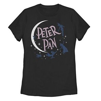 Disney's Peter Pan Juniors' Group Shot Crescent Moon Silhouette Tee