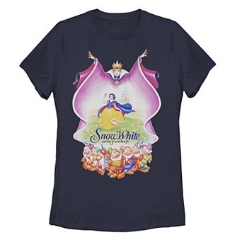 Disney's Snow White Juniors' Group Shot Evil Queen Cape Fill Tee
