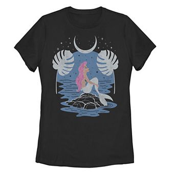 Disney's The Little Mermaid Juniors' Ariel Night Sky Profile Tee