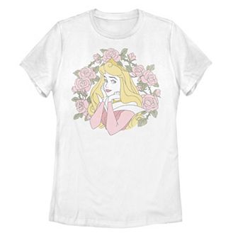 Disney's Sleeping Beauty Juniors' Princess Aurora Rose Thorn Portrait Tee