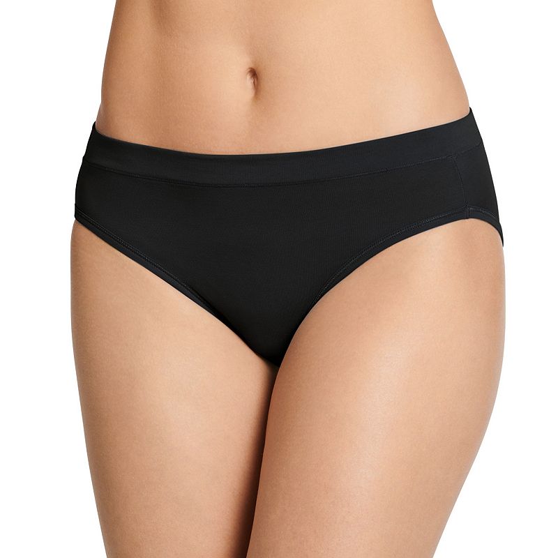 Women's Jockey® Cotton Blend Stretch Bikini Panty 1341, Size: 8, Black
