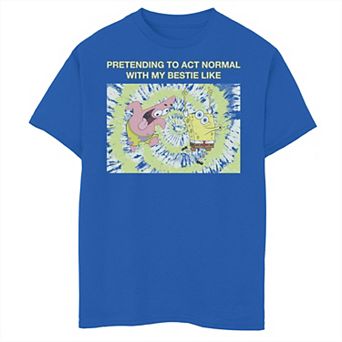 Boys 8-20 Spongebob Squarepants Patrick Normal Bestie Meme Graphic Tee