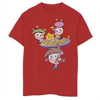 Boys 8-20 The Fairly OddParents Cosmo Wanda And Timmy Title Logo Graphic Tee