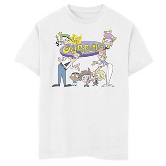 Boys 8-20 The Fairly OddParents Group Shot Title Logo Graphic Tee