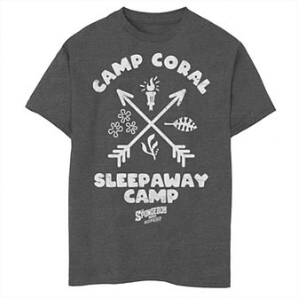 Boys 8-20 Sponge On The Run Camp Coral Sleepaway Camp Logo Graphic Tee