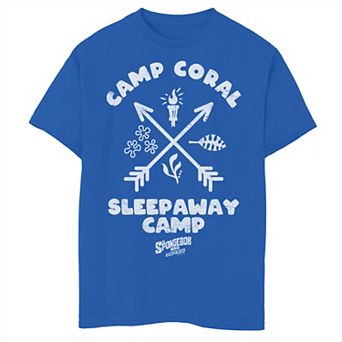 Boys 8-20 Sponge On The Run Camp Coral Sleepaway Camp Logo Graphic Tee