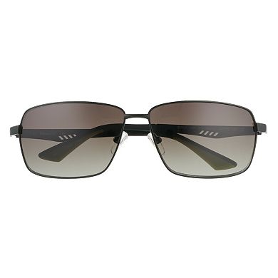 Men's Timberland 64mm Thin Rectangular Polarized Sunglasses
