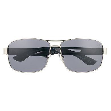 Men's Timberland 64mm Metal Polarized Navigator Sunglasses
