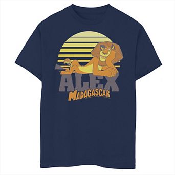 Boys 8-20 Madagascar Alex The Lion Striped Sunset Poster Graphic Tee