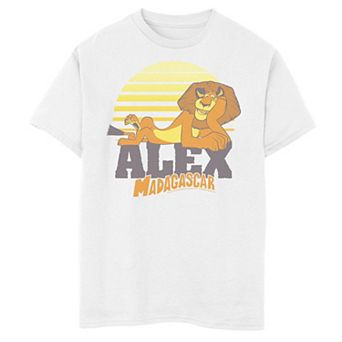 Boys 8-20 Madagascar Alex The Lion Striped Sunset Poster Graphic Tee