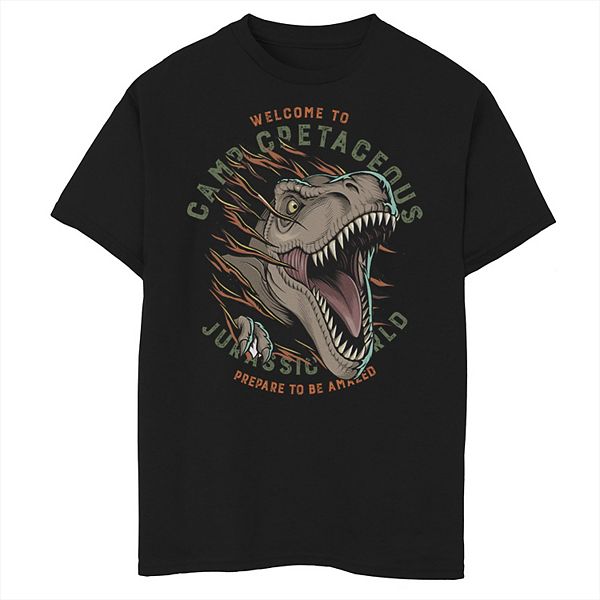 Boys 8-20 Jurassic World: Camp Cretaceous Welcome T-rex Graphic Tee