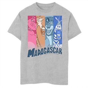 Boys 8-20 Madagascar Group Shot Bar Panels Poster Graphic Tee