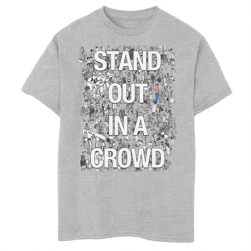 Boys 8-20 Wheres Waldo Stand Out In A Crowd Poster Graphic Tee, Boys, Siz