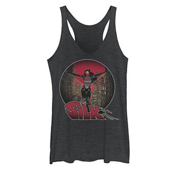 Juniors' Marvel Silk City Skyline Graphic Tank Top