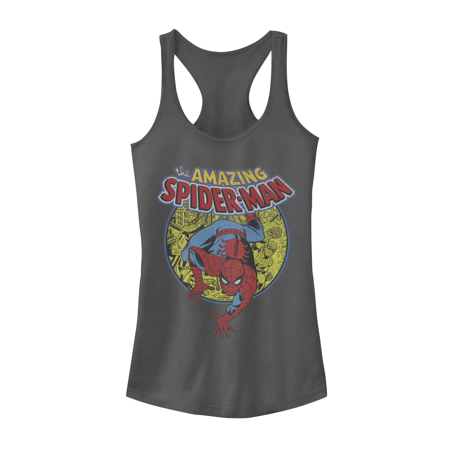 Spider-Man Spidey Swinging Marvel Comics Adult Graphic T-Shirt sold by