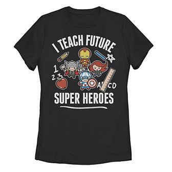 Juniors' Marvel Avengers Classic "Teach Future Super Heroes" Graphic Tee