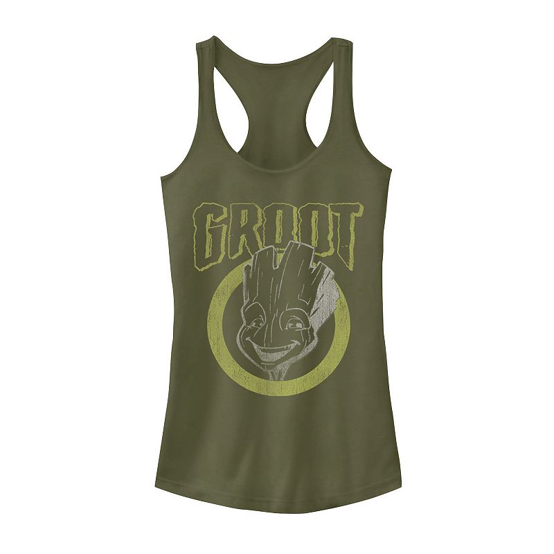 Juniors Marvel Guardians Of The Galaxy Groot Graphic Tank, Girls, Size: X