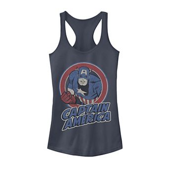 Juniors' Marvel Captain America Retro Graphic Tank Top