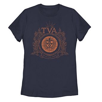 Juniors' Marvel Loki TVA Badge Graphic Tee