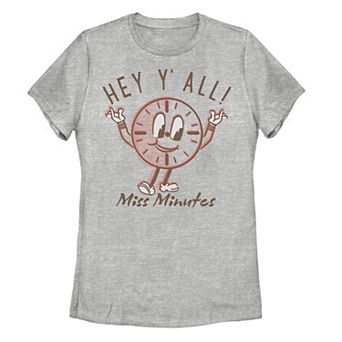 Juniors' Marvel Loki Miss Minutes Hey Y'all Graphic Tee