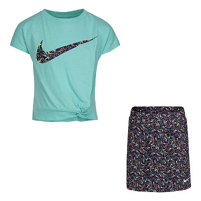 Girls 4 6x Nike Swoosh Tee Skirt Set