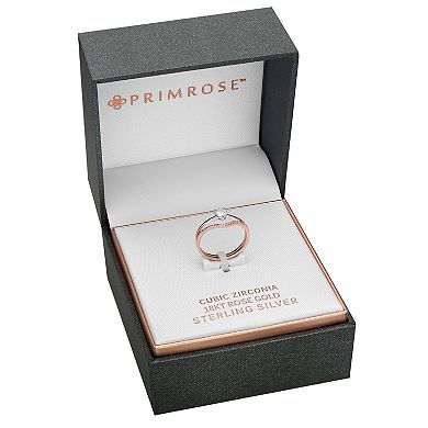 PRIMROSE 18k Rose Gold Over Sterling Silver Double Band Ring