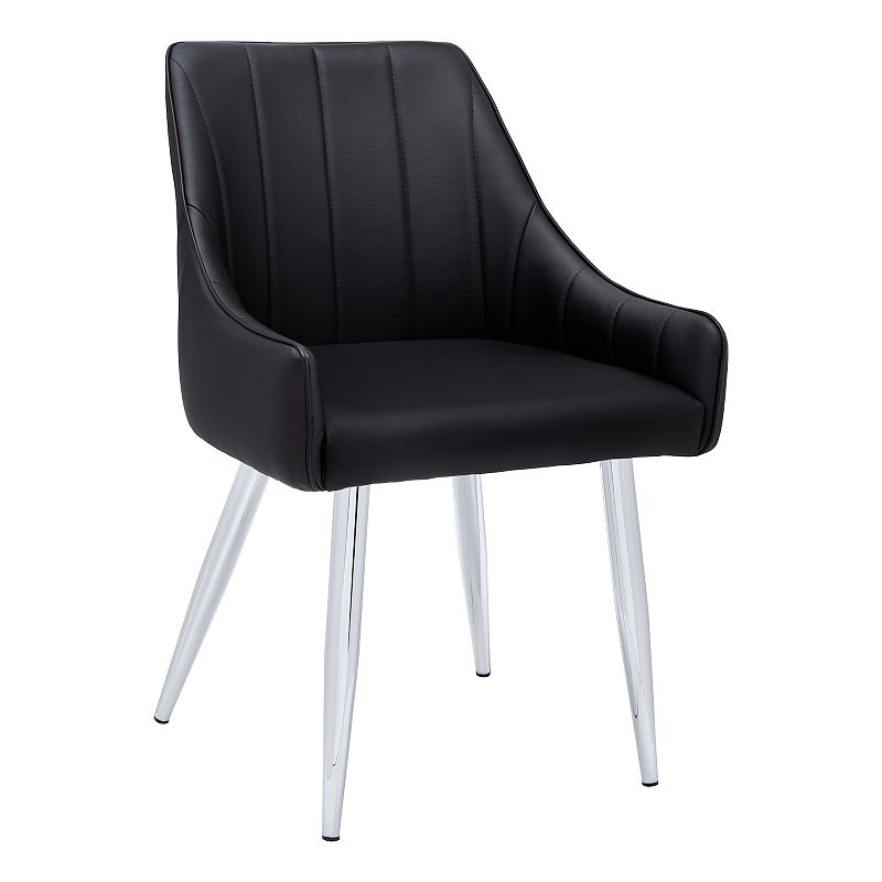 Monarch Upholstered Dining Chair, Black
