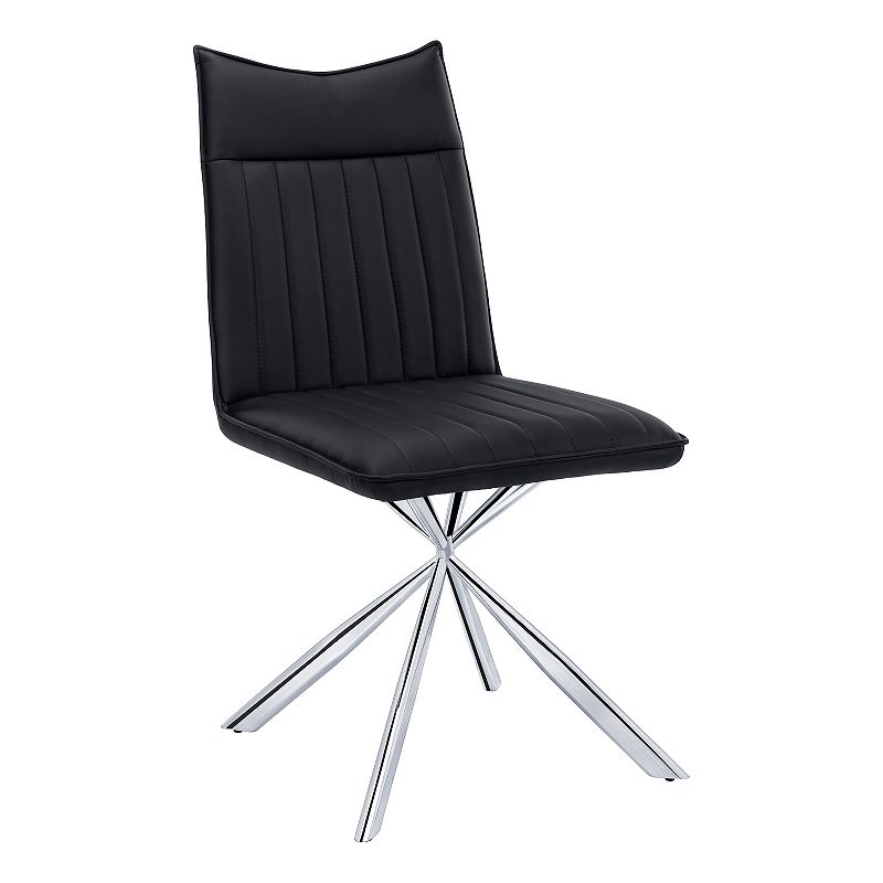 Monarch Starburst Legs Dining Chair 2-piece Set, Black