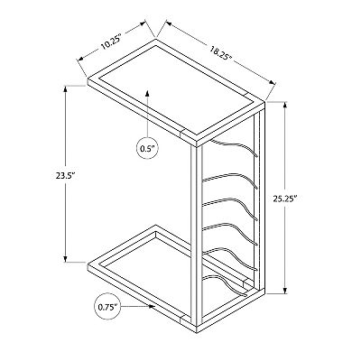 Monarch C-Shape Accent End Table