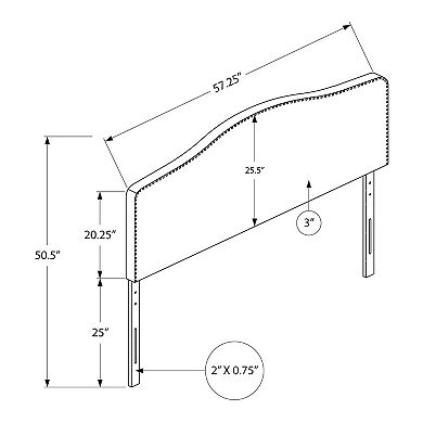 Monarch Nailhead Trim Headboard