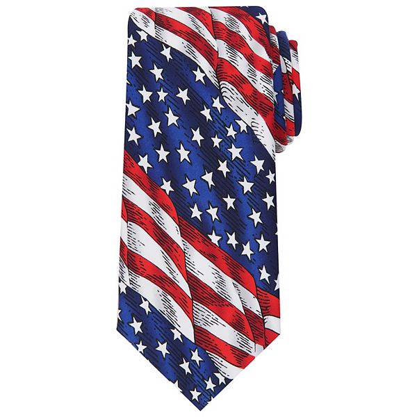 Men's Bespoke Large Waving Flag Tie