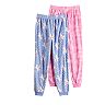 Girls 4-12 Cuddl Duds® 2-Pack Jogger Pajama Pants