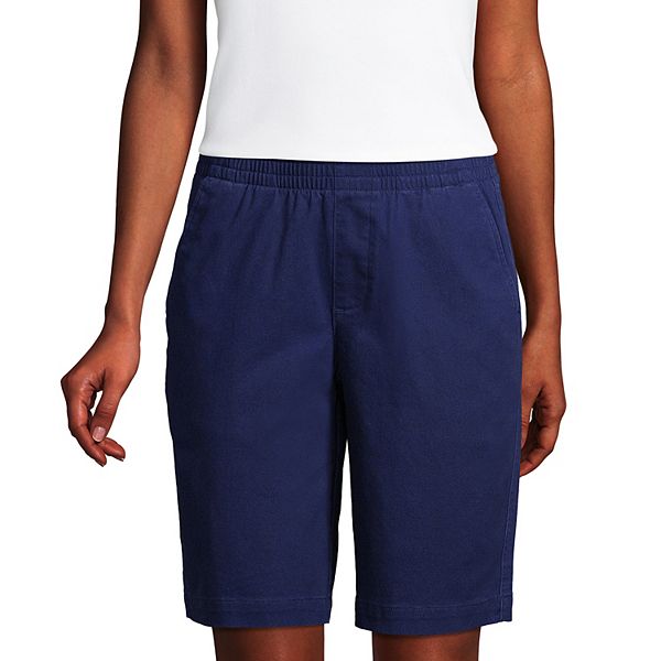 Women's Lands' End PullOn Chino Bermuda Shorts
