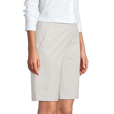 Women's Lands' End Pull-On Long Chino Bermuda Shorts