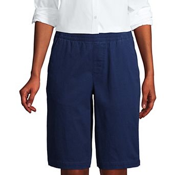 Women's Lands' End Pull-On Long Chino Bermuda Shorts