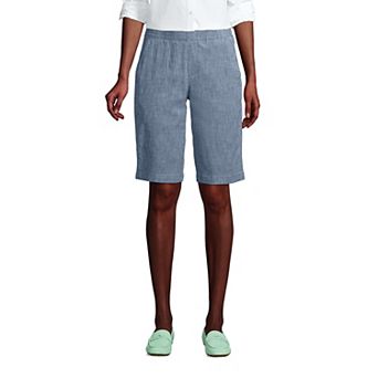 Women's Lands' End Pull-On Long Chino Bermuda Shorts