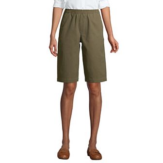 Women's Lands' End Pull-On Long Chino Bermuda Shorts