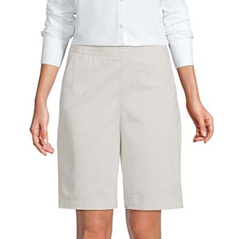 Women's Lands' End Pull-On Long Chino Bermuda Shorts