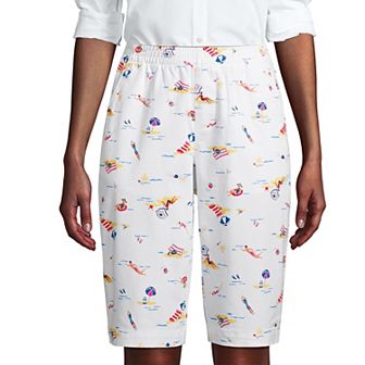 Women's Lands' End Pull-On Long Chino Bermuda Shorts