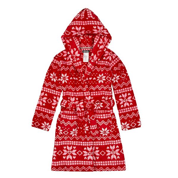 Girls 412 Cuddl Duds Hooded Robe