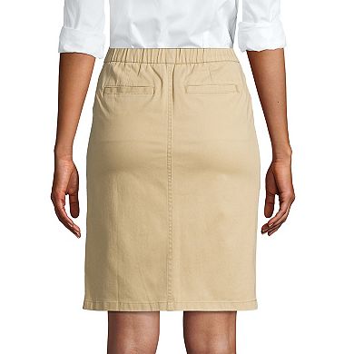 Women's Lands' End Pull-On Chino Pencil Skort