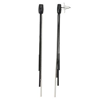 Simply Vera Vera Wang Black & Silver Tone Post Chain Linear Earrings