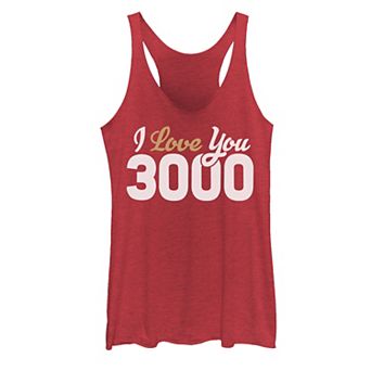 Juniors' Marvel Avengers Endgame Iron Man "I Love You 3000" Graphic Tank Top