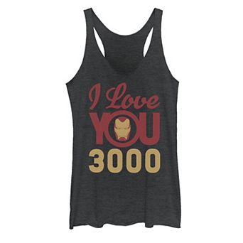 Juniors' Marvel Avengers Endgame Iron Man "I Love You 3000" Logo Graphic Tank Top