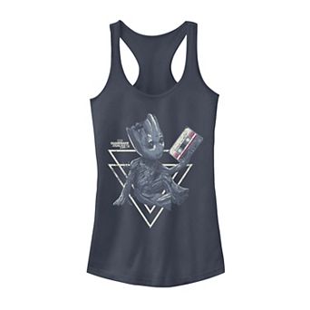 Juniors' Marvel Guardians of the Galaxy Vol. 2 Groot Tape Shape Graphic Tank Top
