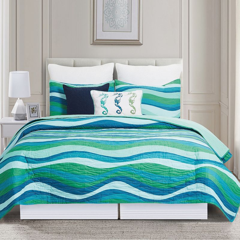 C&F Home Deep Blue Sea Quilt Set with Shams, King