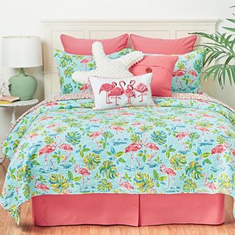 C&F Home Flamingo Garden Quilt Set with Shams
