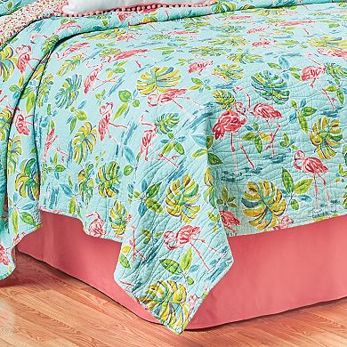 C&F Home Flamingo Garden Quilt Set with Shams