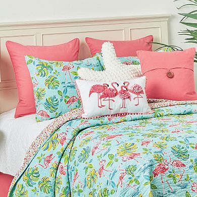 C&F Home Flamingo Garden Quilt Set with Shams