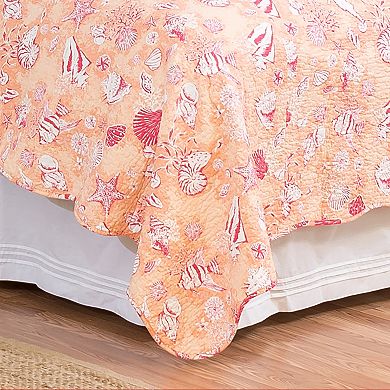 C&F Home Lagoon Peach Quilt Set with Shams